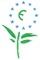 the eco label logo (flower with an e)