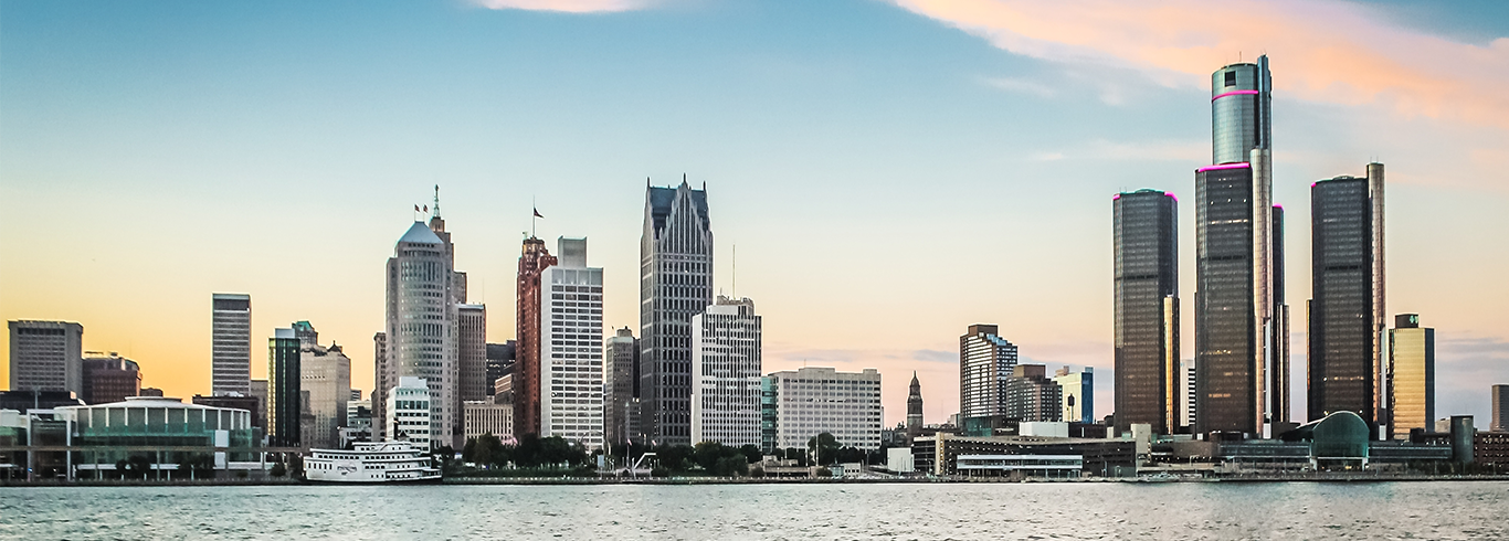 Detroit Michigan Skyline