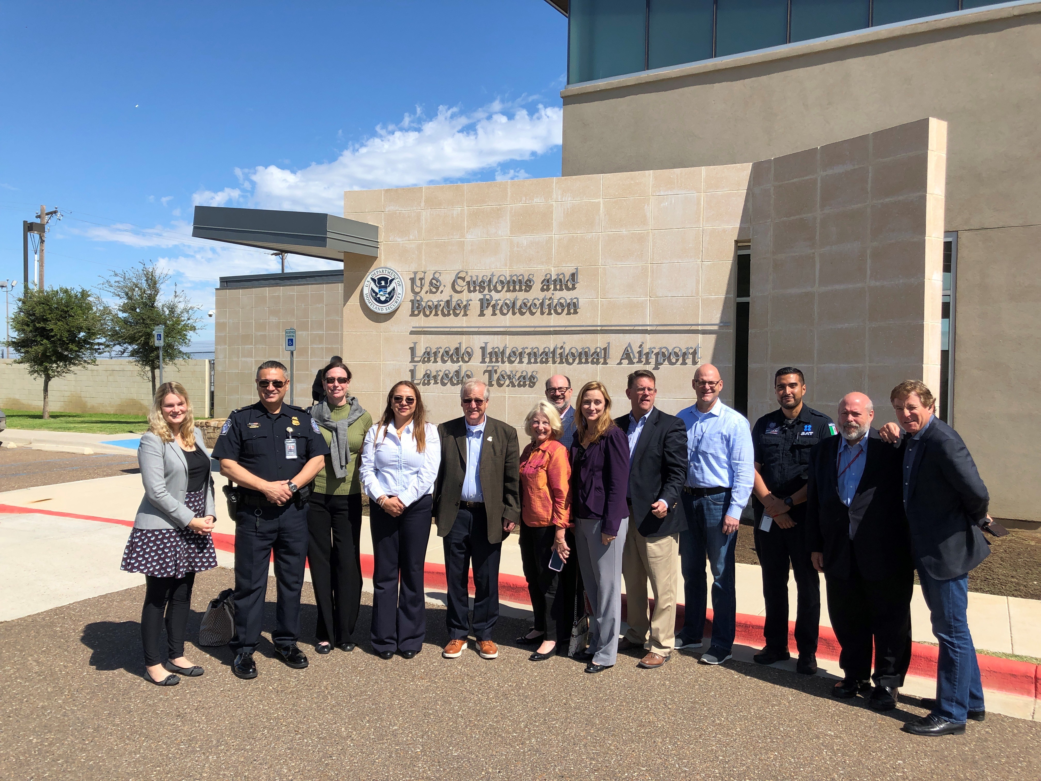 Members of the Advisory Committee on Supply Chain Competitiveness and the International Trade Administration toured the Laredo airport’s Federal Inspection Station and met with U.S. and Mexican customs officials.