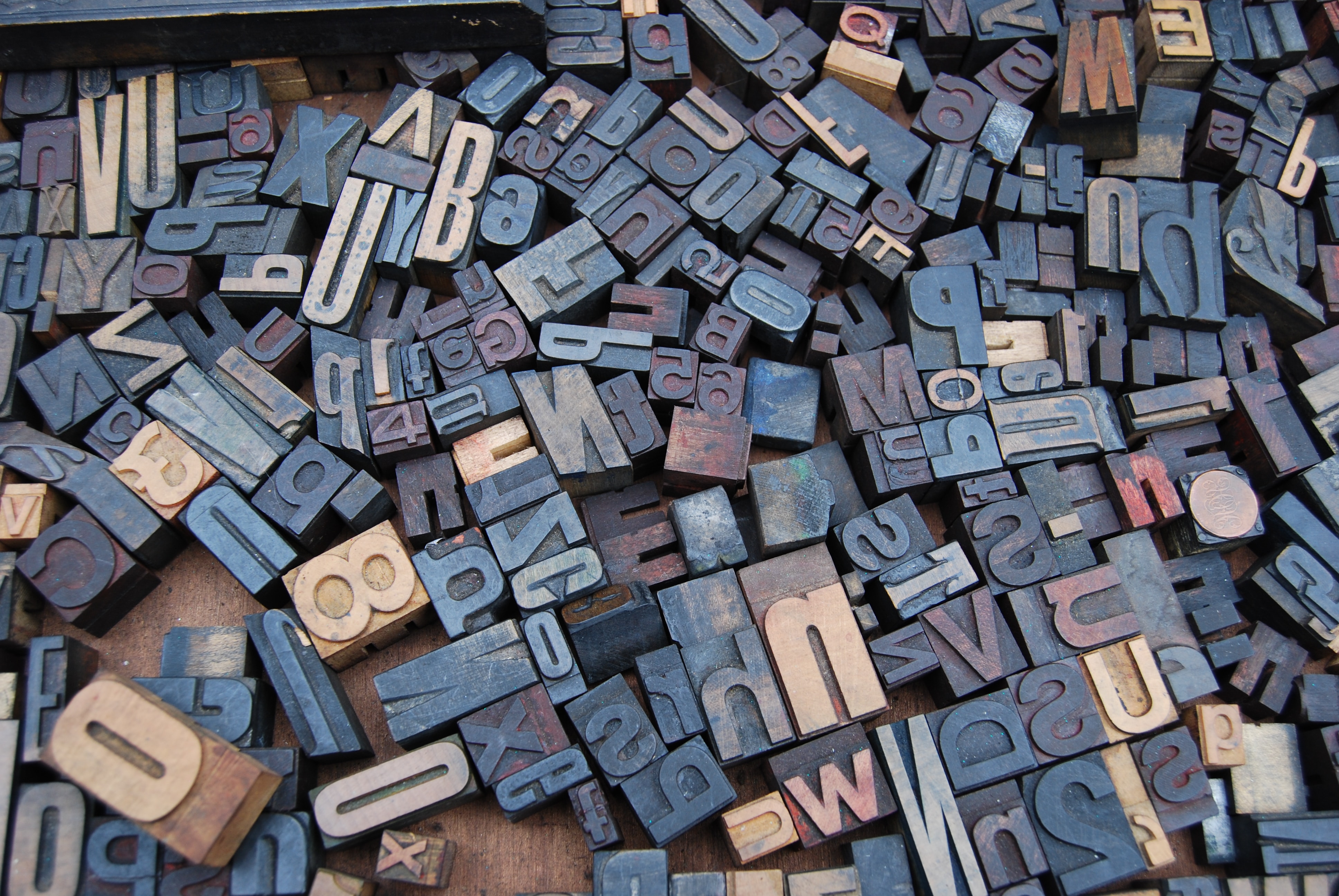 wood letter stamps