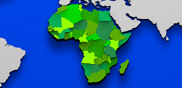 Image of Globe Focused on Africa
