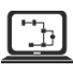 Illustration of a digital chart on a computer screen