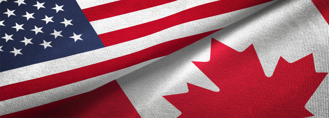 A Merge of U.S. and Canada Flags
