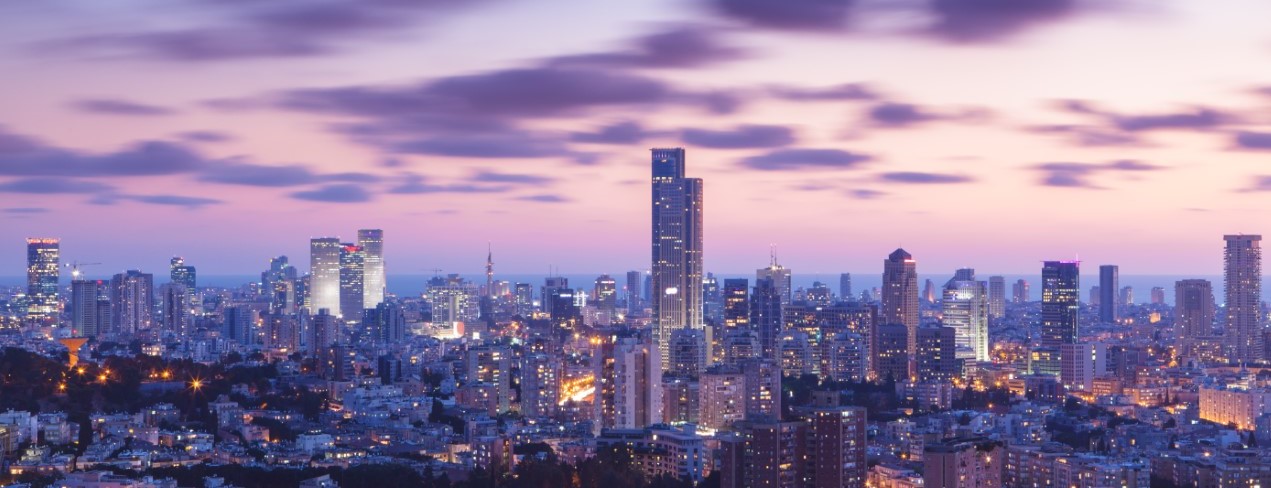 Israel Skyline Dusk