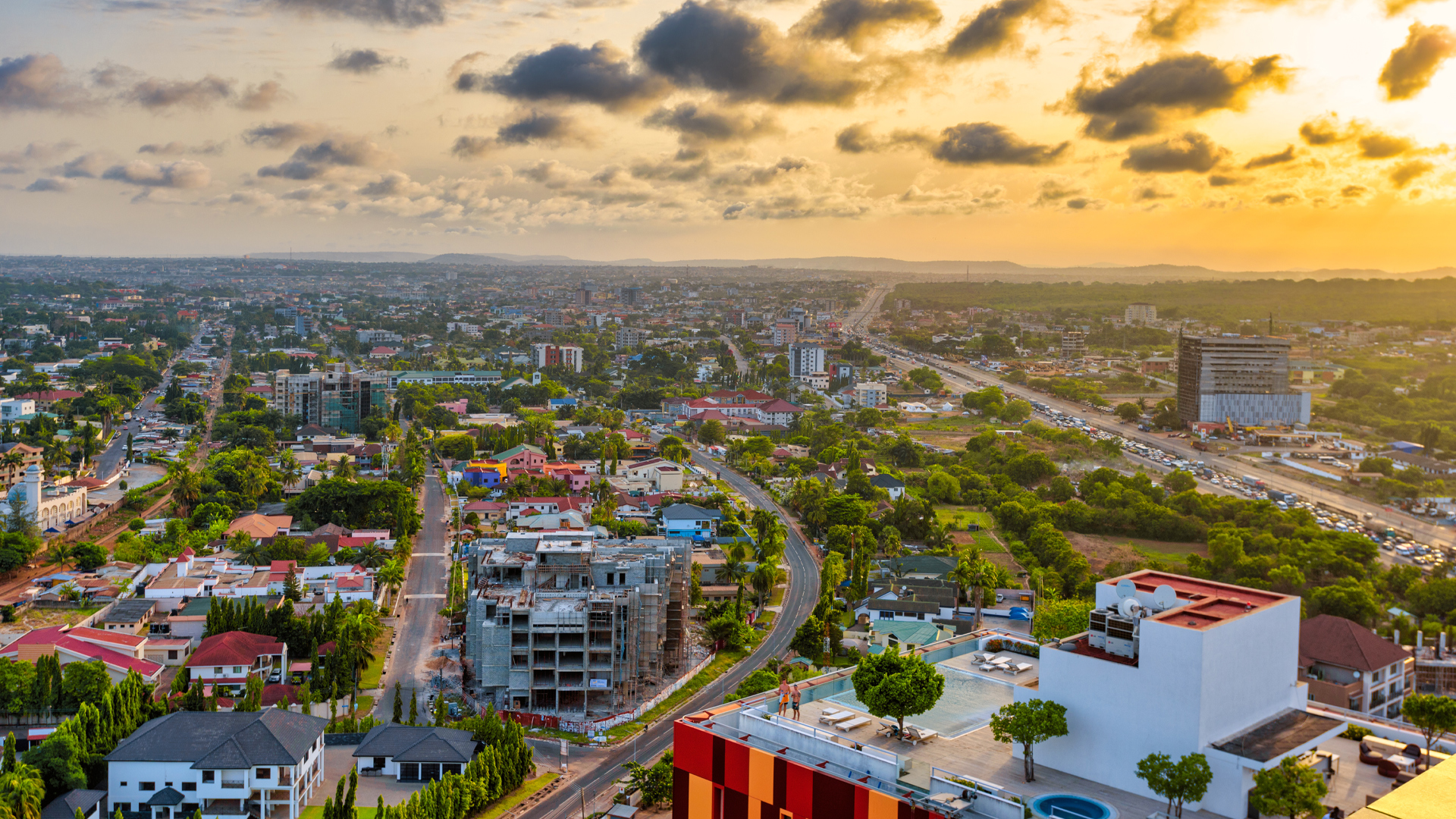 Accra Ghana The Skyview of The City Image