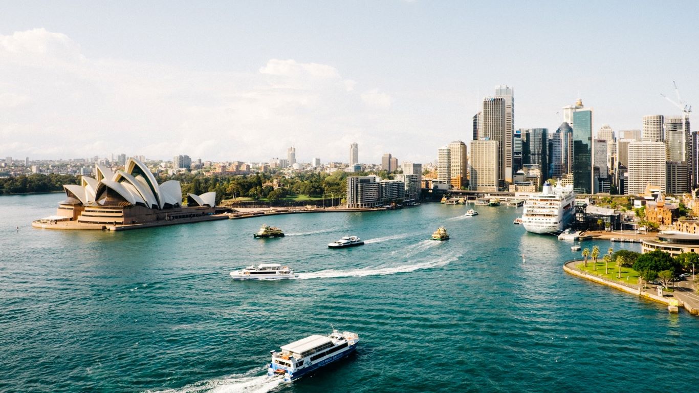 Image of the port in Sydney Australia