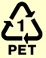 Plastic Mark Symbol (PET and number) 
