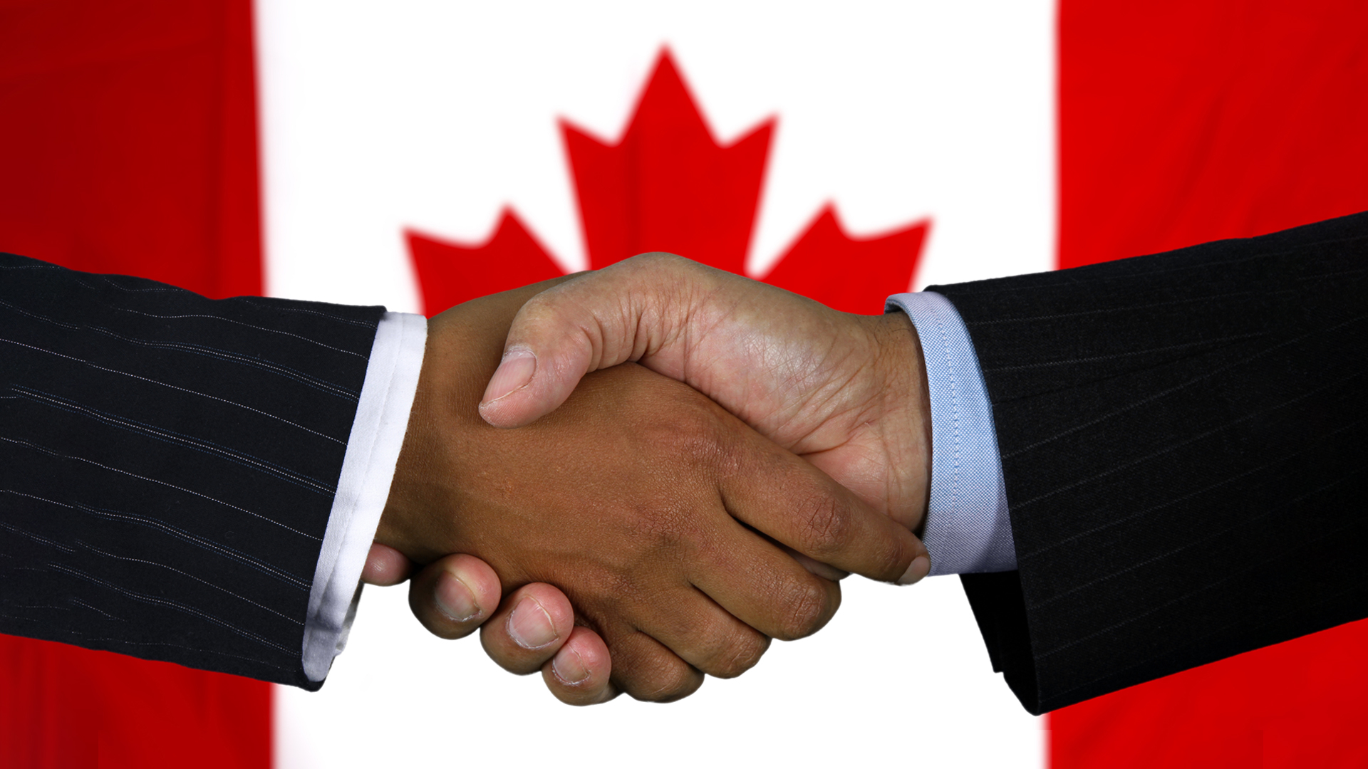 Handshake between U.S. and Canada Image