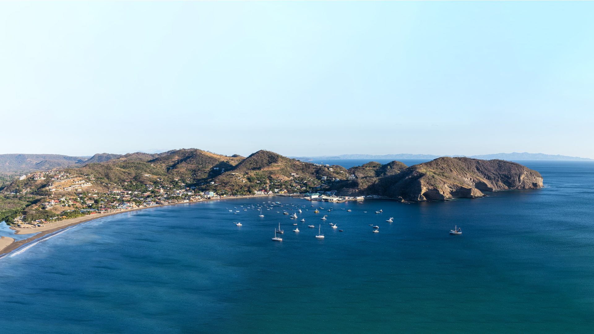 Plage de San Juan del Sur, Nicaragua Arial view of shoreline and ocean