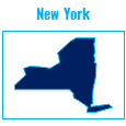 Outline of New York State.