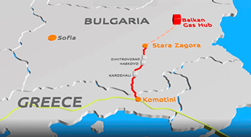 Bulgaria Map of pipeline project
