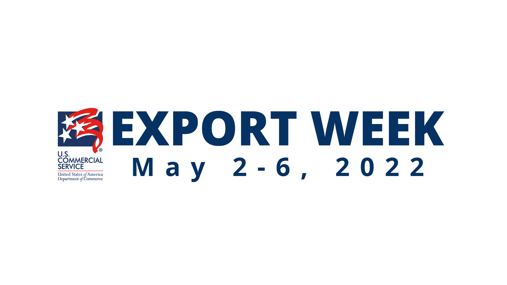 CS Logo with bold CS Blue Text Export Week May 2-6, 2022