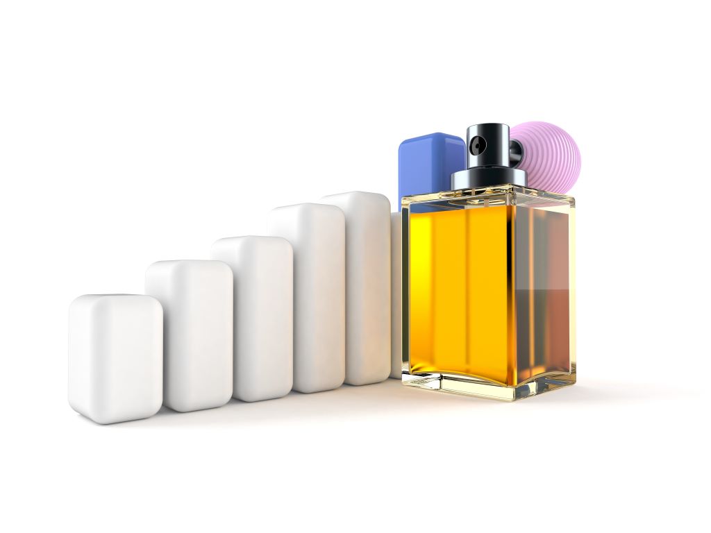 Perfume Bottle with 3D Graph Increasing