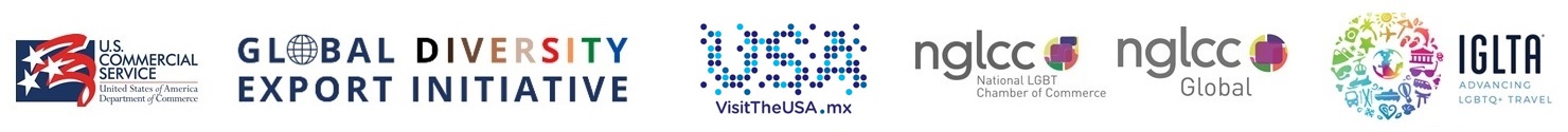 IGLTA, VisitUSA, CS Mexico Logos