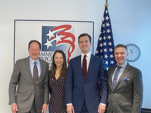 US Ambassador to Poland, Mark Brzezinski Gosia Stanowska, Head of Public Policy for Central and Eastern Europe  Matthew Devlin, Head of International Affairs, Uber Marcin Moczyrog, GM of Central and Eastern Europe, Uber 