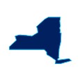 Outline of New York State.