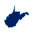 Outline of West Virginia.