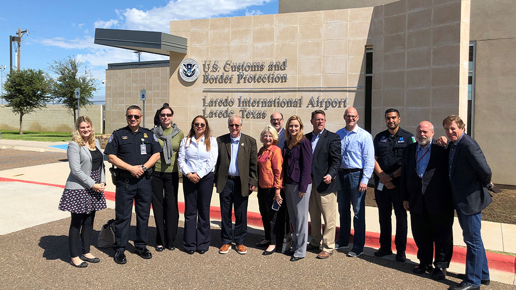 Members of the Advisory Committee on Supply Chain Competitiveness and the International Trade Administration toured the Laredo airport’s Federal Inspection Station and met with U.S. and Mexican customs officials.