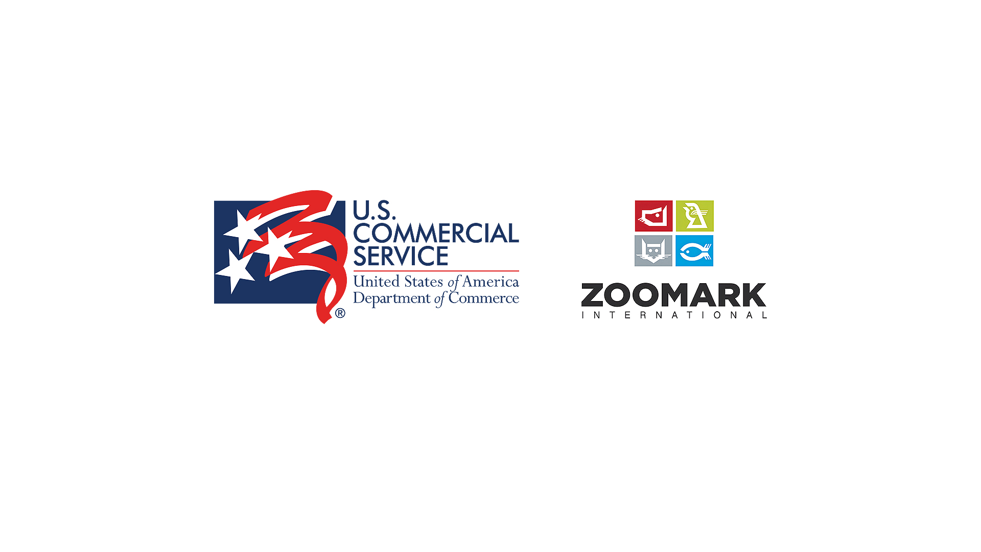 Full Color Commercial Service and Zoomark Logos on White Background.