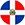 circle icon of dominican republic flag