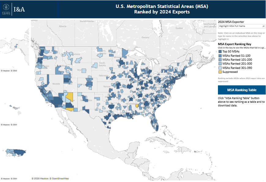 Metro ranking map image