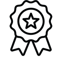 Badge with star in the middle