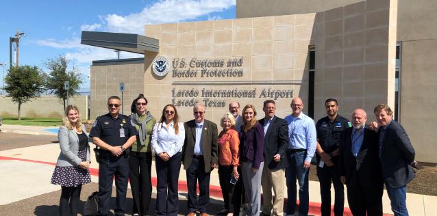 Members of the Advisory Committee on Supply Chain Competitiveness and the International Trade Administration toured the Laredo airport’s Federal Inspection Station and met with U.S. and Mexican customs officials.