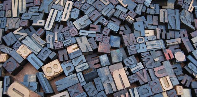 wood letter stamps