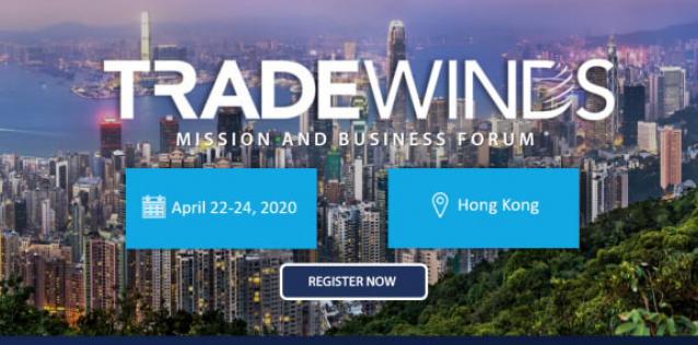 TradeWinds logo over cityscape