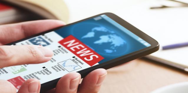 News Being Delivered on a Cell Phone