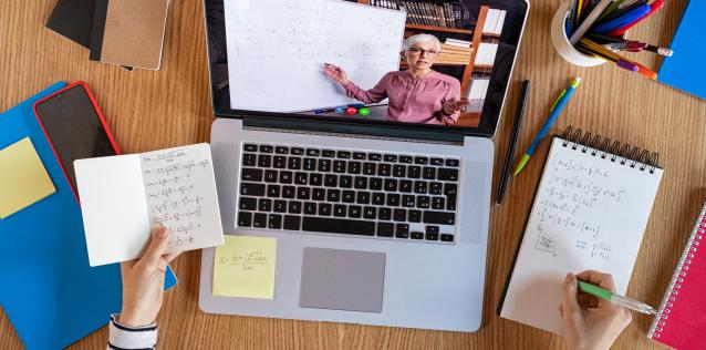 image of distance learning via computer