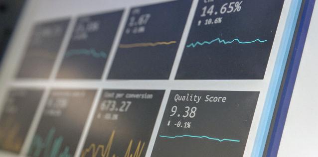 Data Reporting Dashboard on a Laptop Screen