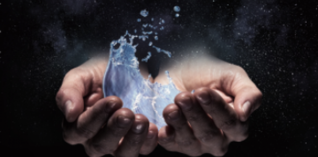 Water in hands