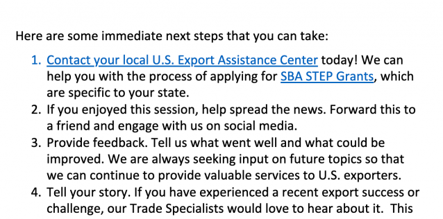 Next Steps
