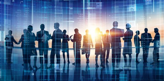 Large Business Group Working concept illustration