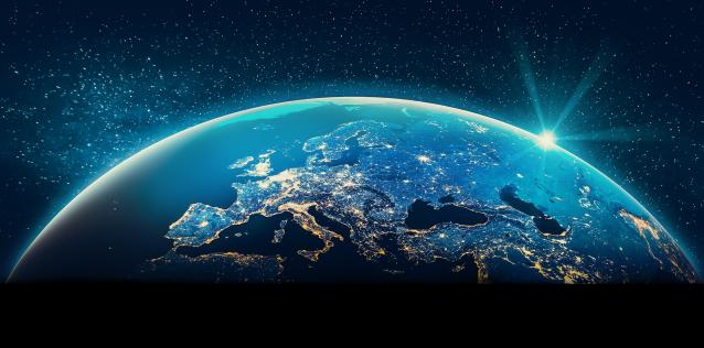 Planet Earth - Europe city lights from space Image