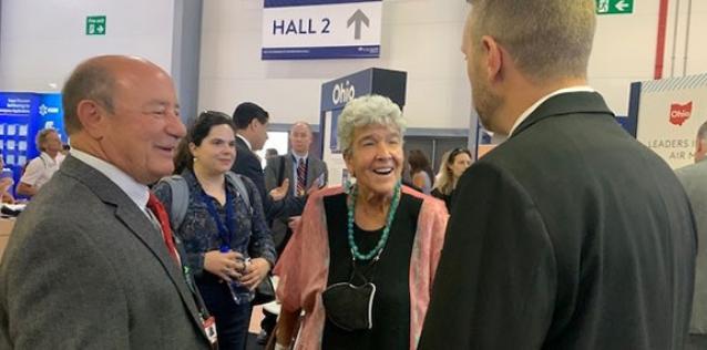 group of professionals at tradeshow