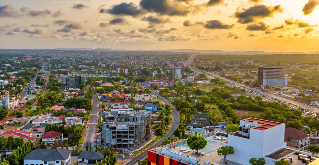 Accra Ghana The Skyview of The City Image
