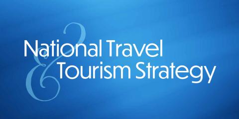 Graphic of text reading: National Travel and Tourism Strategy