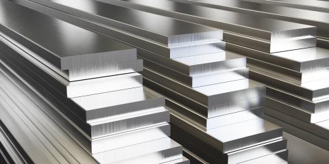stacks of aluminum bars