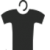 Illustration of a t-shirt on a hanger