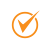 orange checkmark