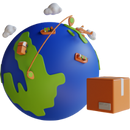 An illustrated icon representing foreign import charges.