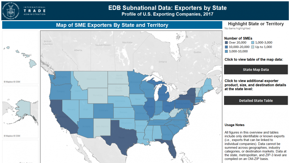 Image of the EDB state map.