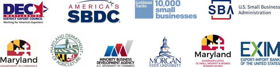 Logos for sponsors of the Baltimore Building Bridges program