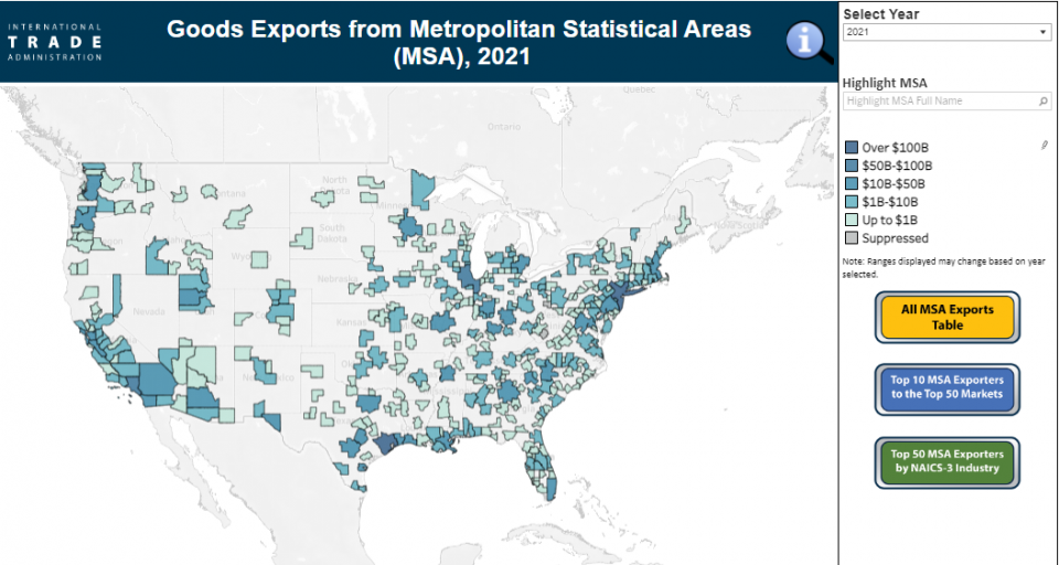 Image of the metro export map.