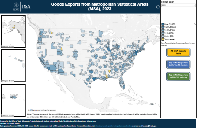Metro Export Map 2023