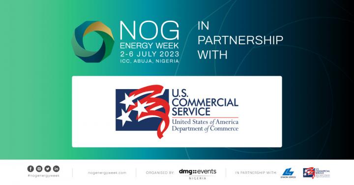 Logo for the Nigeria Oil and Gas Show and Logo for the US Commercial Service