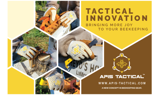 Apis Tactical beekeeping gloves working with bees