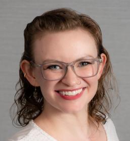 Headshot of woman with glasses